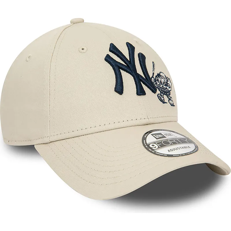 mutzen-gebogen-beige-verstellbares-band-9forty-food-character-der-new-york-yankees-mlb-von-new-era mutzen-gebogen-beige-verstellbares-band-9forty-food-character-der-new-york-yankees-mlb-von-new-era