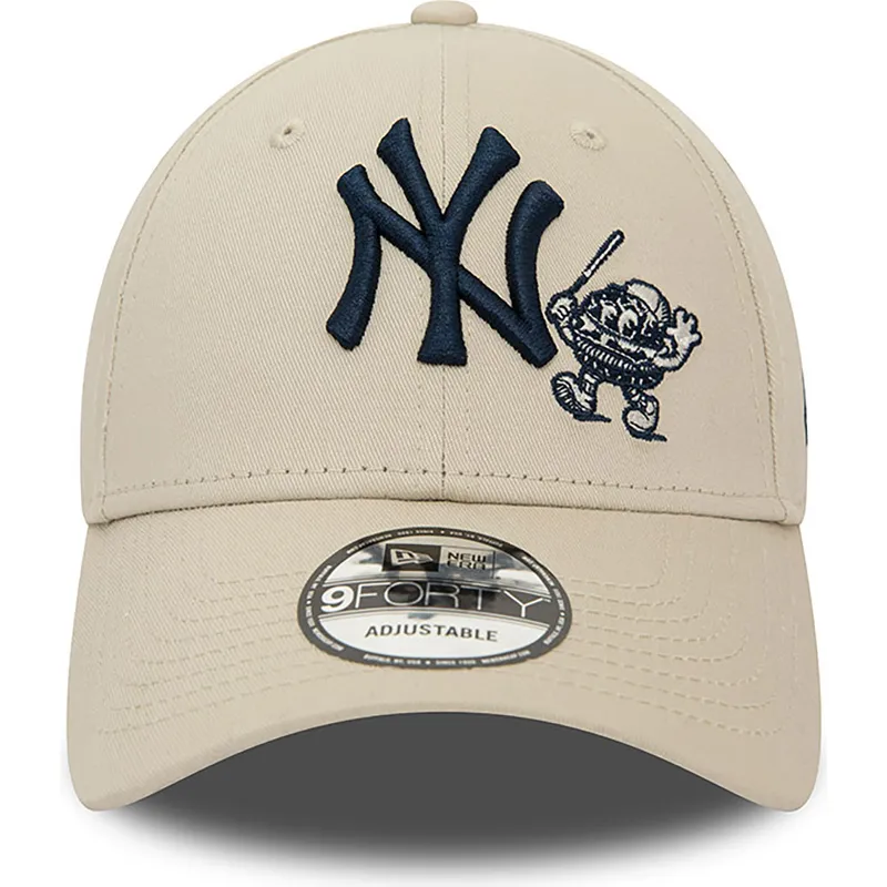 mutzen-gebogen-beige-verstellbares-band-9forty-food-character-der-new-york-yankees-mlb-von-new-era mutzen-gebogen-beige-verstellbares-band-9forty-food-character-der-new-york-yankees-mlb-von-new-era