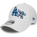 mutzen-gebogen-weiss-verstellbares-band-9forty-food-character-der-los-angeles-dodgers-mlb-von-new-era
