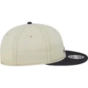 beige-und-marineblaue-flache-9fifty-retro-crown-denim-kappe-der-atlanta-braves-mlb-von-new-era