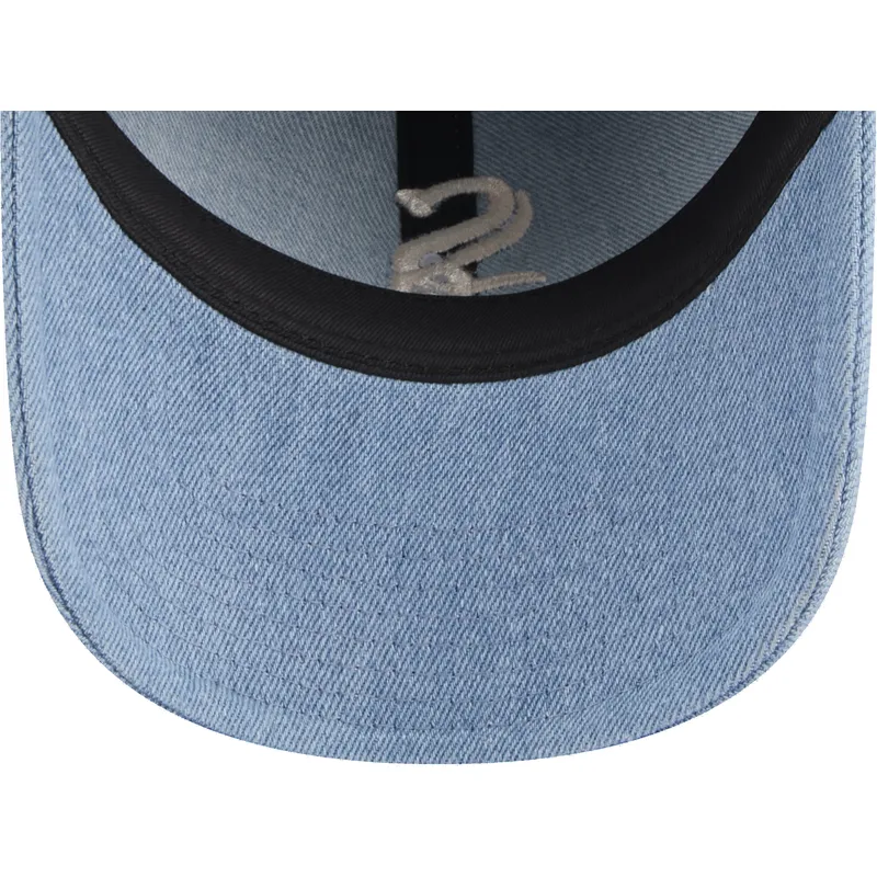 blaue-gebogene-verstellbare-kappe-9twenty-washed-denim-der-chicago-white-sox-mlb-von-new-era