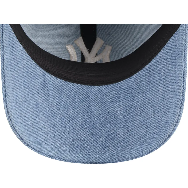 mutzen-gebogen-blau-verstellbares-band-9twenty-washed-denim-der-new-york-yankees-mlb-von-new-era