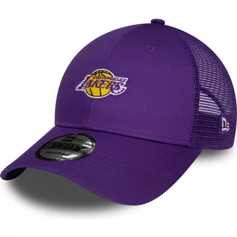 Casquette courbée violette ajustable 9FORTY Home Field Los Angeles Lakers NBA New Era