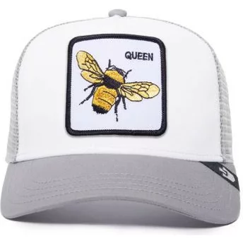 Casquette trucker blanche et grise abeille The Queen Bee The Farm Goorin Bros.