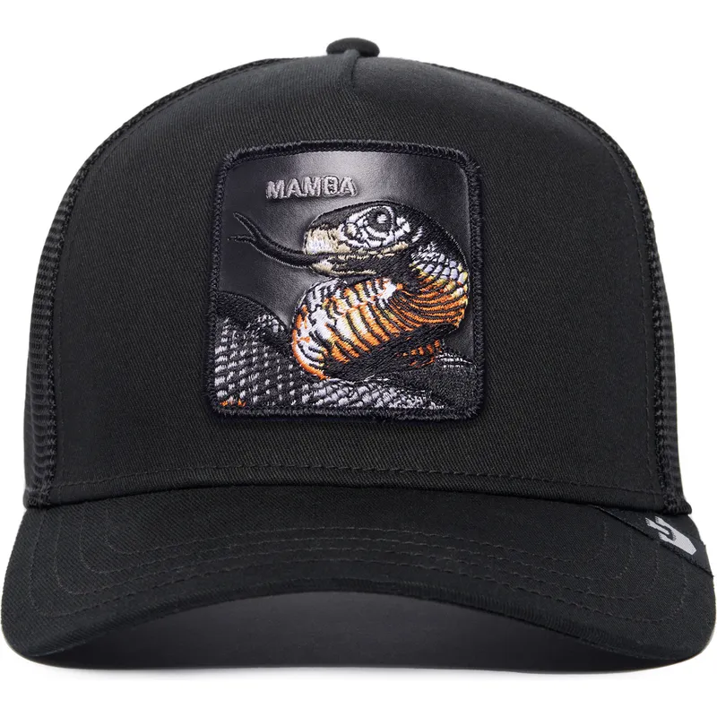 schwarze-trucker-kappe-schlange-mamba-the-farm-premium-von-goorin-bros