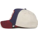dunkelblaue-beige-und-rote-curved-cap-snapback-hahn-cock-all-american-rooster-100-the-farm-all-over-canvas-von-goorin-bros