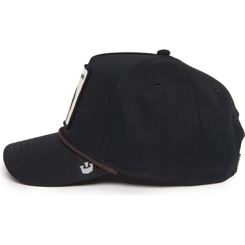 schwarze-gebogene-snapback-kappe-rottweiler-alpha-dog-100-the-farm-all-over-canvas-von-goorin-bros