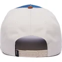 blaue-weisse-und-braune-curved-cap-snapback-bulldogge-tough-bully-100-the-farm-all-over-canvas-von-goorin-bros
