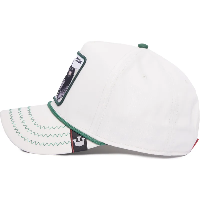 weisse-gebogene-snapback-kappe-kuh-cash-cow-100-the-farm-all-over-canvas-von-goorin-bros weisse-gebogene-snapback-kappe-kuh-cash-cow-100-the-farm-all-over-canvas-von-goorin-bros