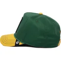 grune-und-gelbe-gebogene-snapback-kappe-elefant-extra-large-100-the-farm-all-over-canvas-von-goorin-bros