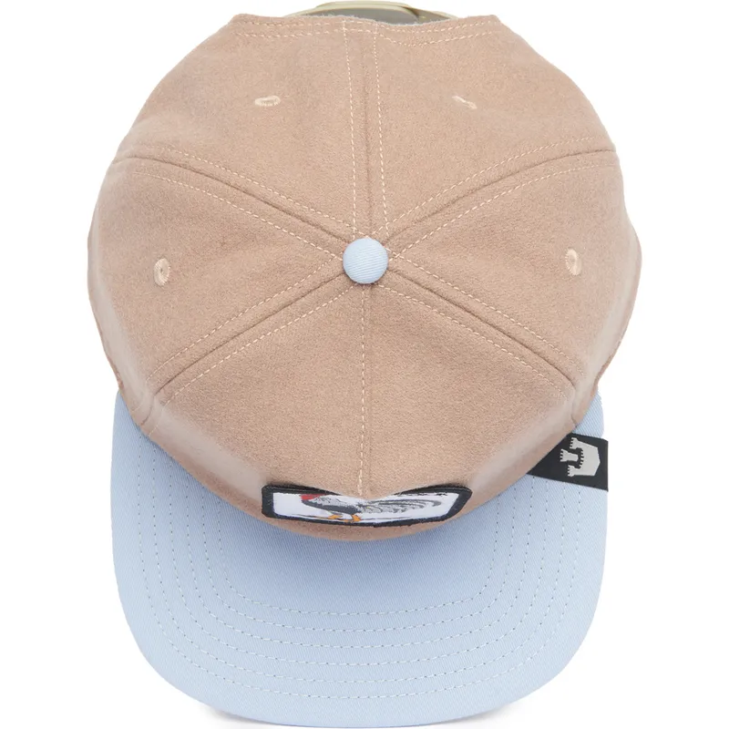 braune-und-blaue-flatcap-snapback-hahn-cock-free-range-the-farm-flats-von-goorin-bros braune-und-blaue-flatcap-snapback-hahn-cock-free-range-the-farm-flats-von-goorin-bros