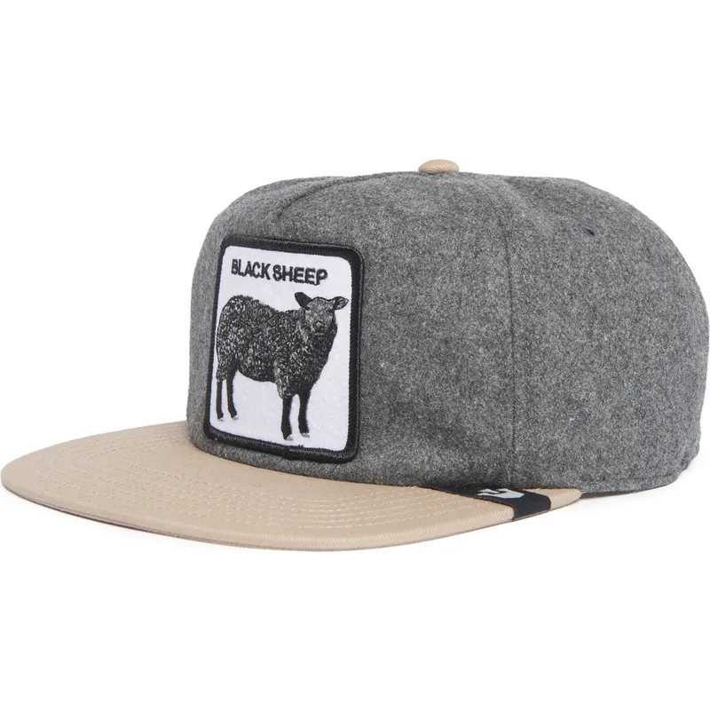 graue-und-braune-flatcap-snapback-schaf-black-sheep-flock-mountain-the-farm-flats-von-goorin-bros