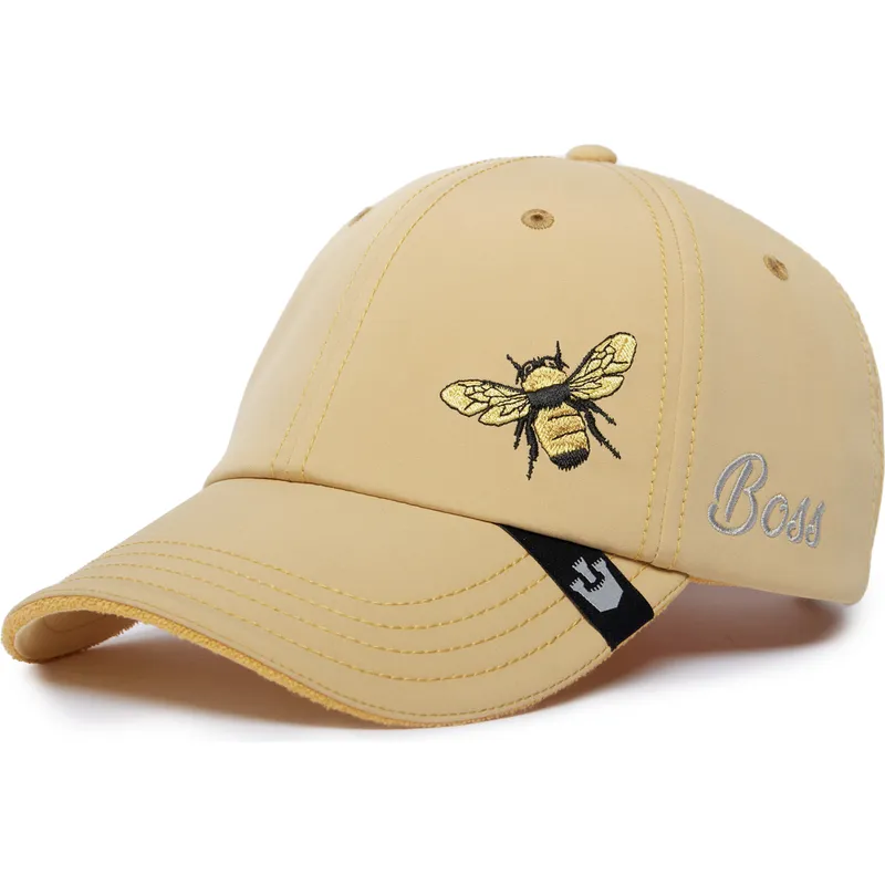 gelbe-verstellbare-curved-cap-biene-boss-honey-love-the-farm-lady-balls-von-goorin-bros
