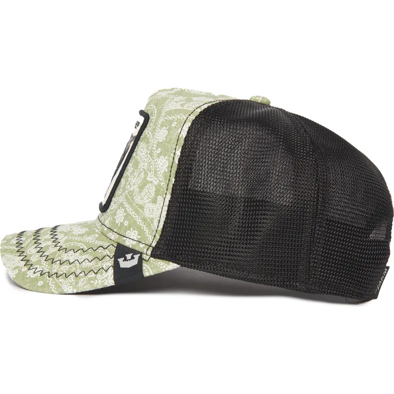 trucker-cap-grun-und-schwarz-schaf-black-sheep-parade-the-farm-paisley-von-goorin-bros