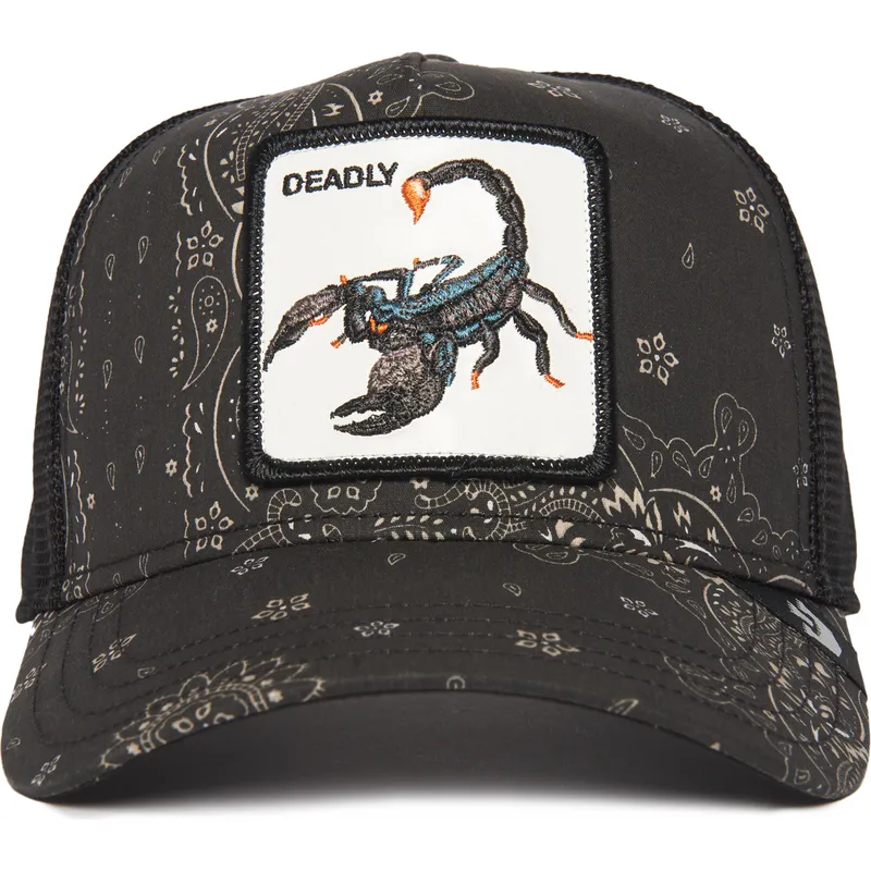 trucker-cap-schwarz-skorpion-deadly-diamonds-and-pearls-the-farm-paisley-von-goorin-bros trucker-cap-schwarz-skorpion-deadly-diamonds-and-pearls-the-farm-paisley-von-goorin-bros