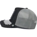 trucker-cap-schwarz-und-grau-schaf-silky-sheep-the-farm-silky-roots-von-goorin-bros