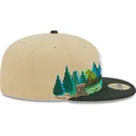 mutzen-flach-braun-angepasst-59fifty-team-landscape-der-new-york-yankees-mlb-von-new-era
