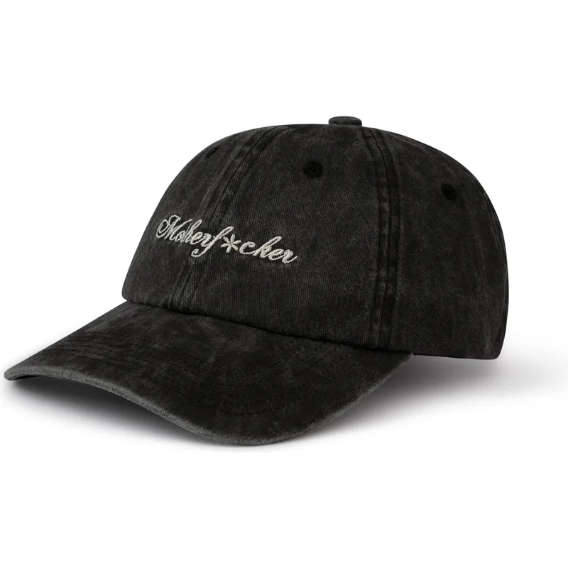 schwarze-verstellbare-curved-cap-motherfucker-von-pica-pica schwarze-verstellbare-curved-cap-motherfucker-von-pica-pica