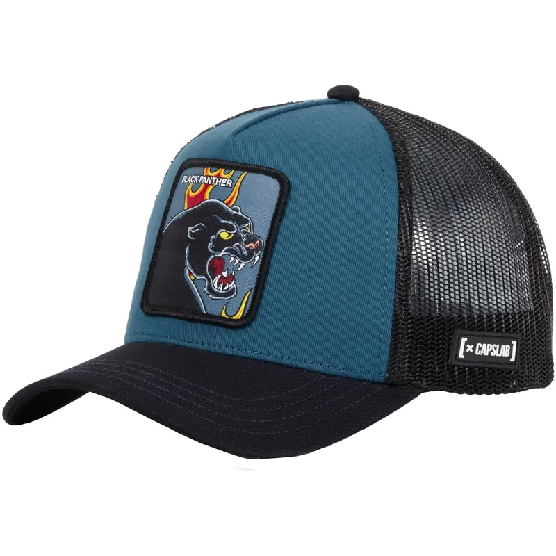 casquette-trucker-bleue-marine-panthere-black-panther-pan-beasts-capslab