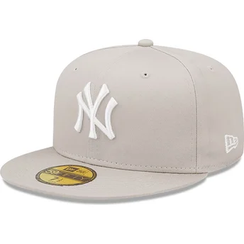 Mützen flach beige angepasst 59FIFTY League Essential der New York Yankees MLB von New Era