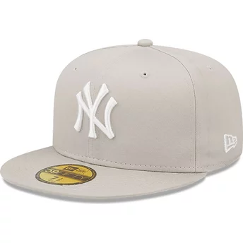 Casquette plate beige ajustée 59FIFTY League Essential New York Yankees MLB New Era