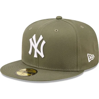 Mützen flach grün angepasst 59FIFTY League Essential der New York Yankees MLB von New Era