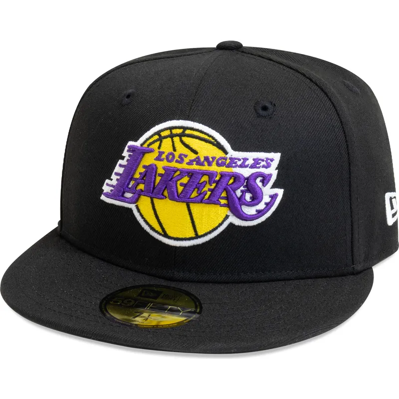 schwarze-enganliegende-59fifty-essential-flatcap-der-los-angeles-lakers-nba-von-new-era schwarze-enganliegende-59fifty-essential-flatcap-der-los-angeles-lakers-nba-von-new-era