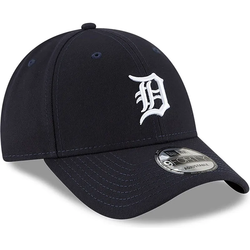 marineblaue-verstellbare-curved-cap-9forty-the-league-der-detroit-tigers-mlb-von-new-era