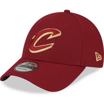 Mützen gebogen rot verstellbares band 9FORTY The League der Cleveland Cavaliers NBA von New Era