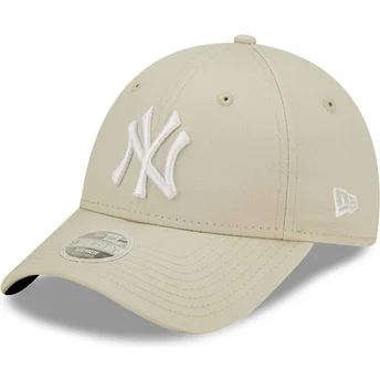 Mützen gebogen beige verstellbares band 9FORTY League Essential der New York Yankees MLB von New Era