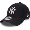 marineblaue-verstellbare-curved-cap-9forty-diamond-era-essential-der-new-york-yankees-mlb-von-new-era