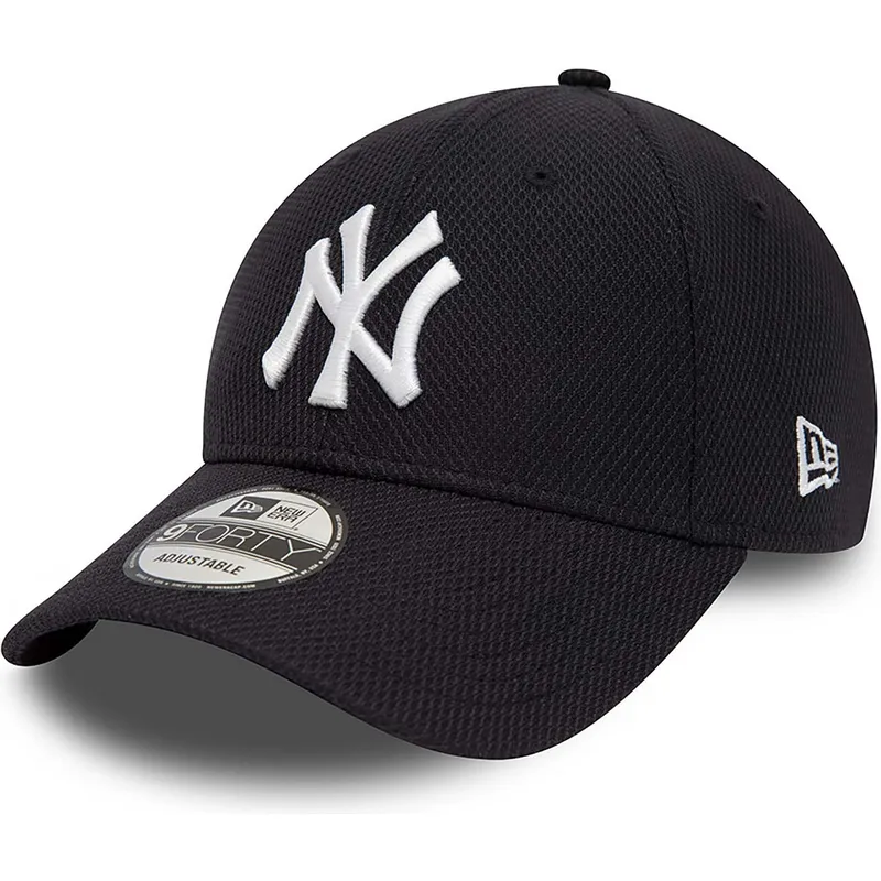 marineblaue-verstellbare-curved-cap-9forty-diamond-era-essential-der-new-york-yankees-mlb-von-new-era