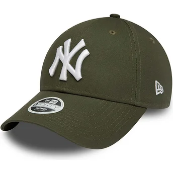 Mützen gebogen grün verstellbares band 9FORTY League Essential der New York Yankees MLB von New Era