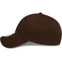 dunkelbraune-verstellbare-curved-cap-mit-dunkelbraunem-logo-fur-damen-9forty-league-essential-der-new-york-yankees-mlb-von-new-e