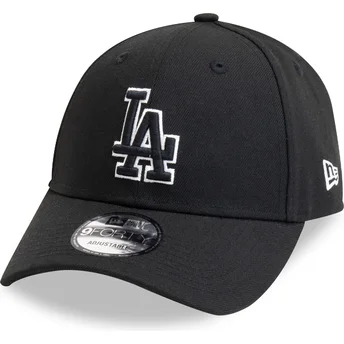 Mützen gebogen schwarz verstellbares band 9FORTY Pop Outline der Los Angeles Dodgers MLB von New Era