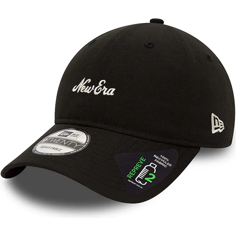 schwarze-verstellbare-curved-cap-9twenty-repreve-heritage-script-von-new-era