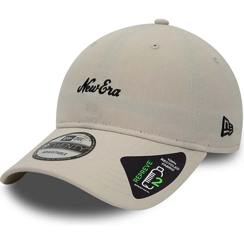 beige-verstellbare-curved-cap-9twenty-repreve-heritage-script-von-new-era