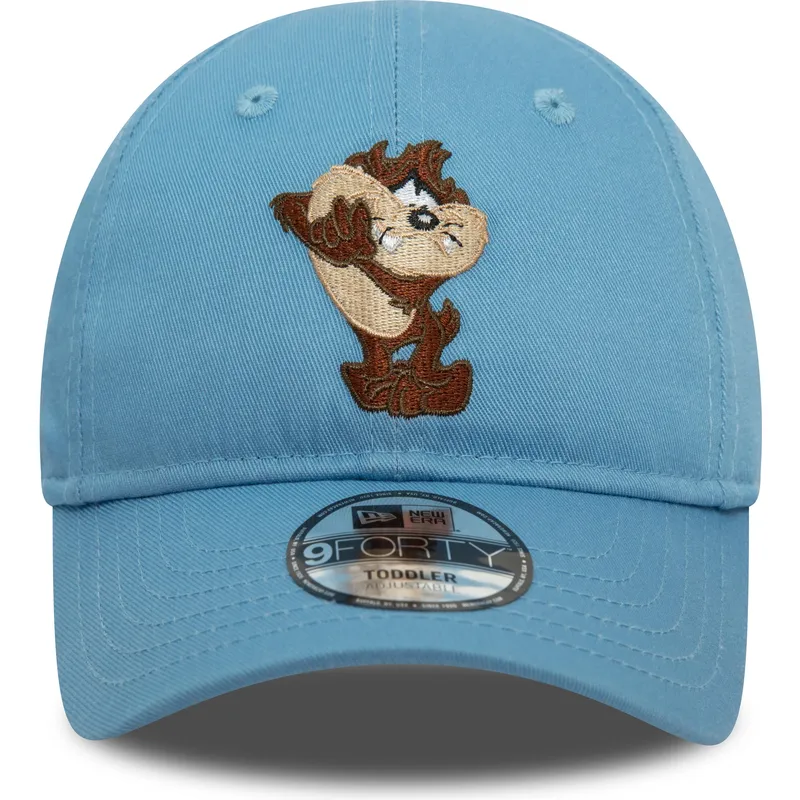 mutzen-gebogen-blau-verstellbares-band-fur-kinder-9forty-de-diablo-der-tasmania-looney-tunes-von-new-era