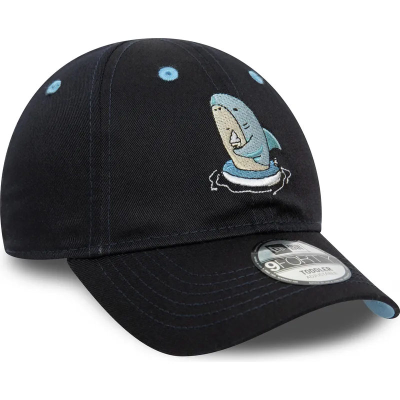 mutzen-gebogen-marineblau-verstellbares-band-fur-kinder-9forty-character-der-tiburon-von-new-era
