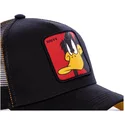 schwarze-trucker-kappe-fur-kinder-daffy-duck-kiddaf1-looney-tunes-von-capslab