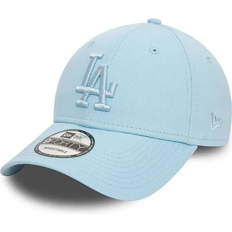 mutzen-gebogen-blau-verstellbares-band-claro-claro-9forty-league-essential-der-los-angeles-dodgers-mlb-von-new-era