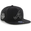 47-brand-flat-brim-atlanta-braves-mlb-sure-shot-black-snapback-cap