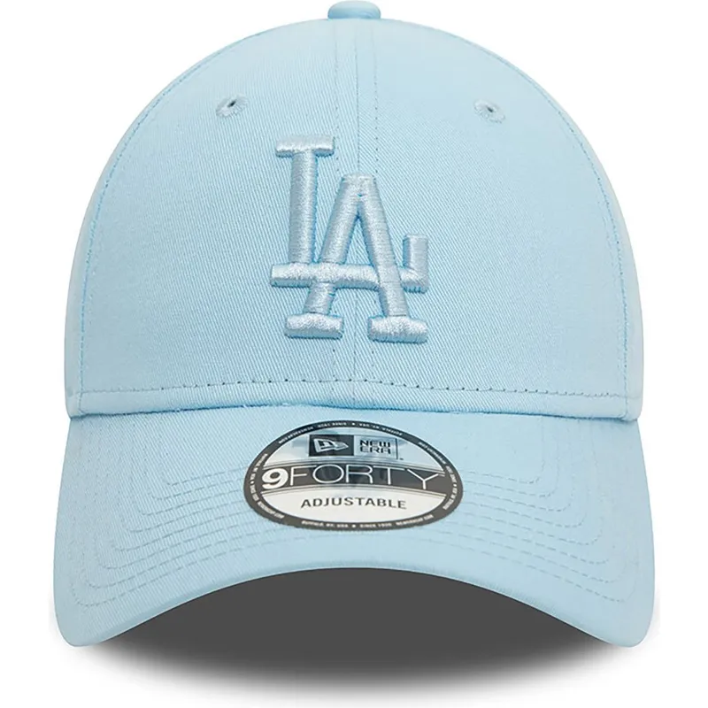 mutzen-gebogen-blau-verstellbares-band-claro-claro-9forty-league-essential-der-los-angeles-dodgers-mlb-von-new-era
