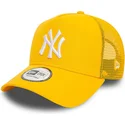 mutzen-gebogen-gelb-snapback-a-frame-league-essential-der-new-york-yankees-mlb-von-new-era