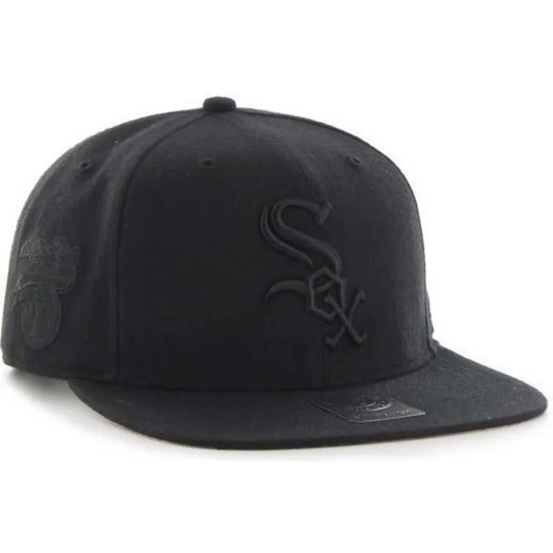 mutzen-flach-schwarz-snapback-der-chicago-white-sox-mlb-von-47-brand