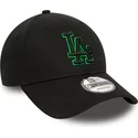 casquette-courbee-noire-ajustable-avec-logo-vert-9forty-team-outline-los-angeles-dodgers-mlb-new-era