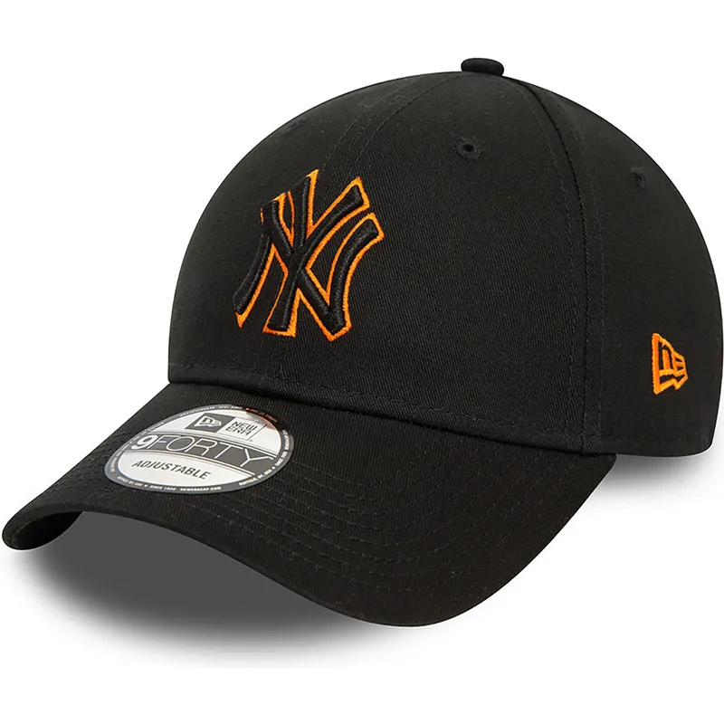 mutzen-gebogen-schwarz-verstellbares-band-9forty-team-outline-der-new-york-yankees-mlb-von-new-era
