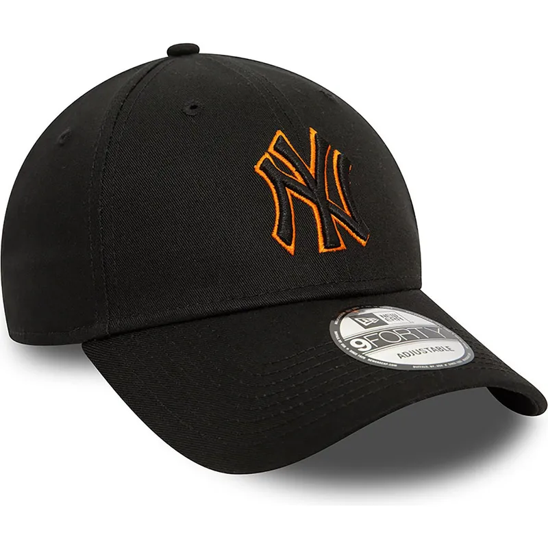 mutzen-gebogen-schwarz-verstellbares-band-9forty-team-outline-der-new-york-yankees-mlb-von-new-era