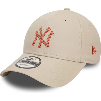 Mützen gebogen beige verstellbares band 9FORTY Seasonal Infill der New York Yankees MLB von New Era