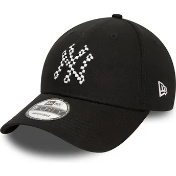 Mützen gebogen schwarz verstellbares band 9FORTY Seasonal Infill der New York Yankees MLB von New Era